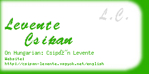 levente csipan business card